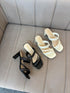 Vintage Double Strap Slid on Heels